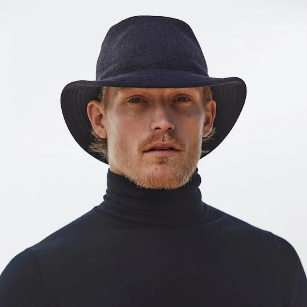 Tilley Endurables TTW2 Tec Wool Hat Black With Earwarmers Large Size